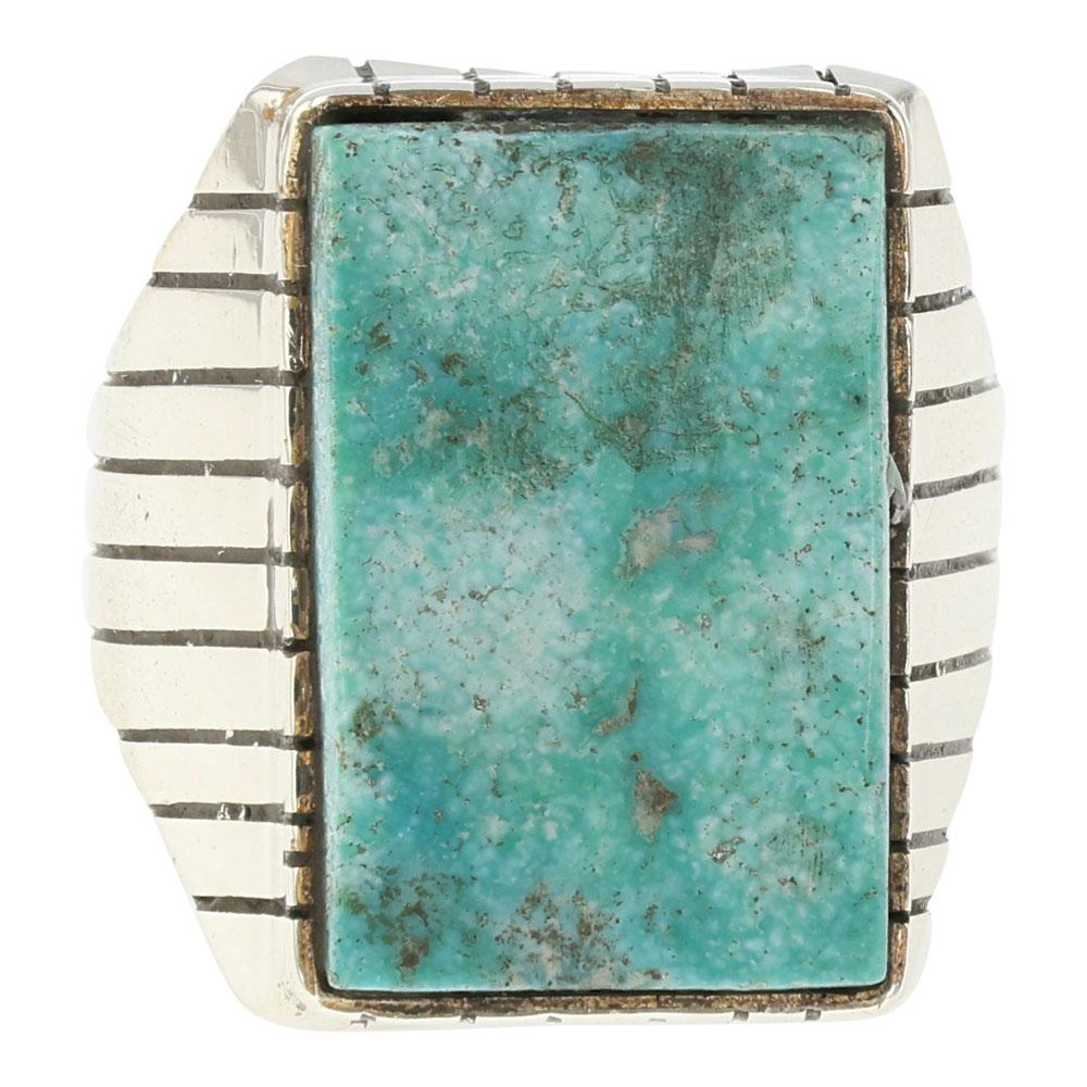 Ray Jack Navajo Nevada Turquoise Men's Ring (1 of 3)