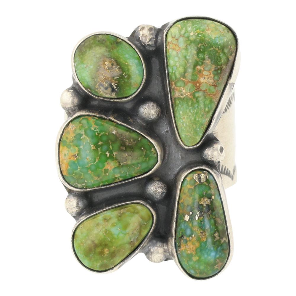 Sheila Tso Navajo Sonoran Gold Turquoise Ring (1 of 4)