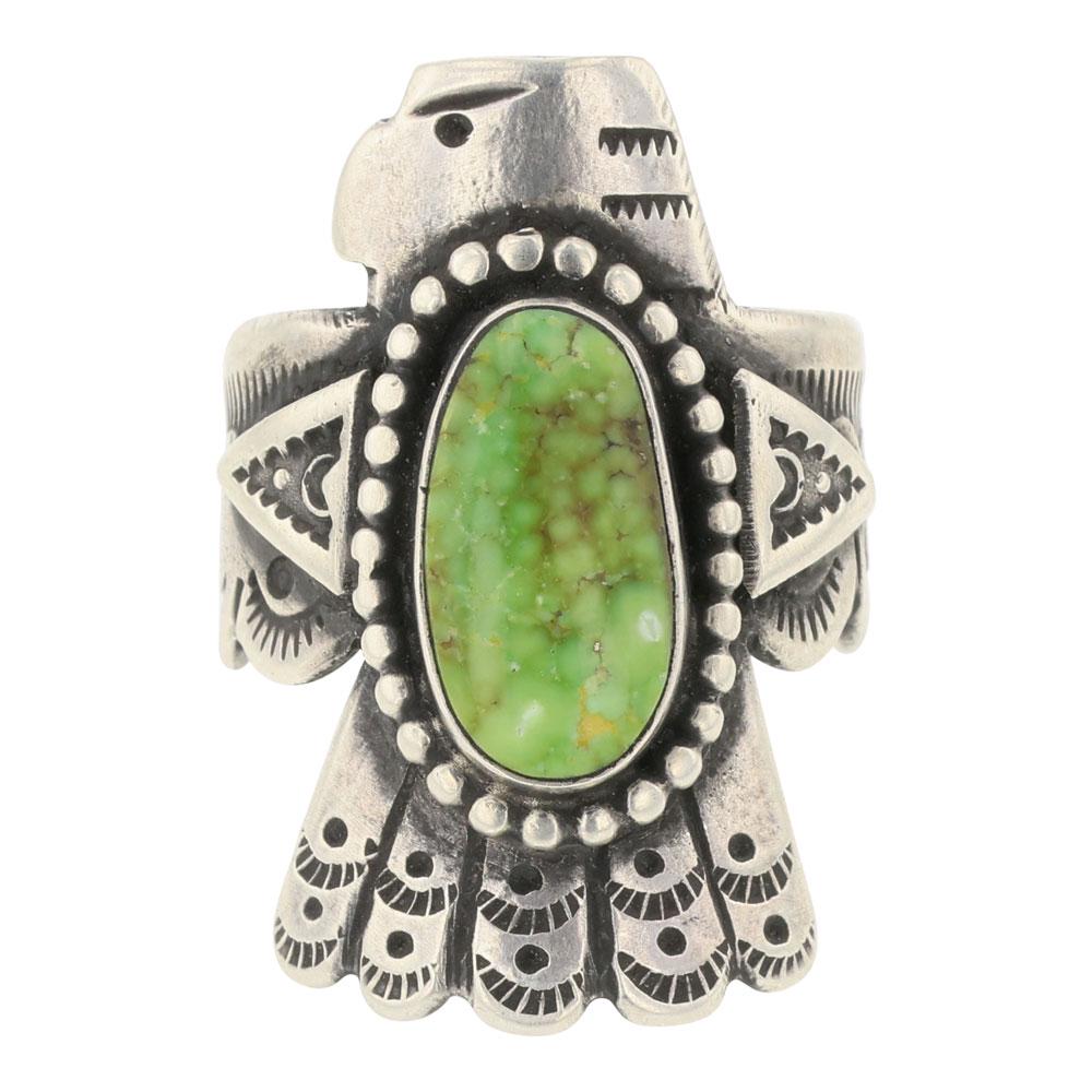 Alex Horst Anglo Southwest Artist Emerald Valley Turquoise Ring (1 of 4)