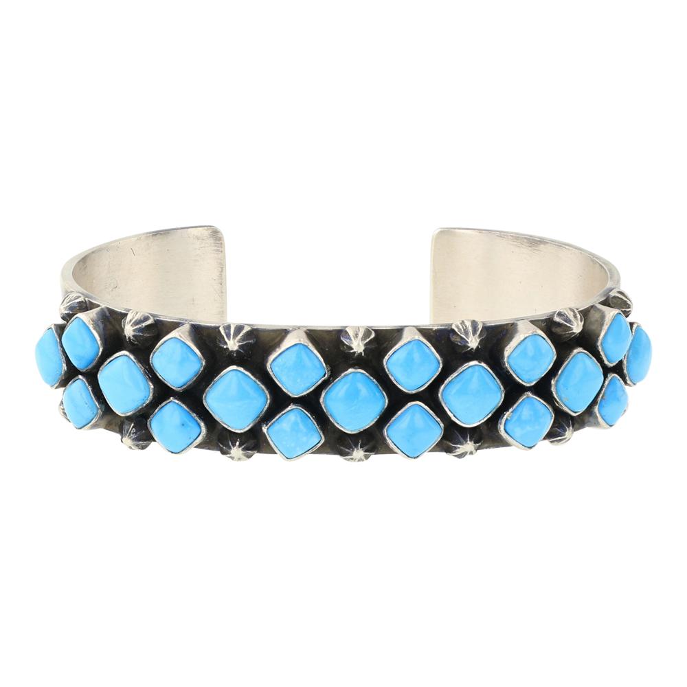 Mark Yazzie Sleeping Beauty Turquoise Cuff Bracelet (1 of 4)