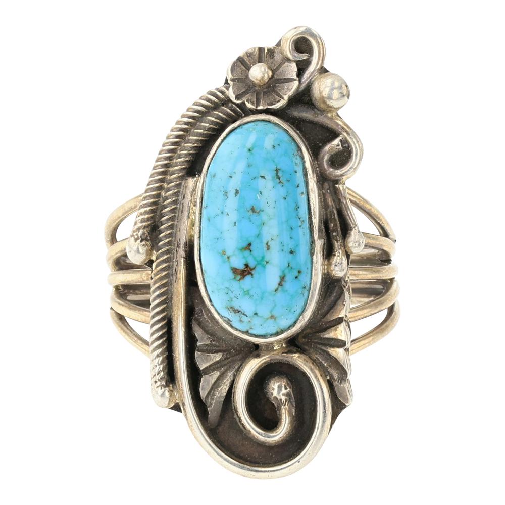 Lorenzo Juan Navajo Kingman Turquoise Ring (1 of 3)