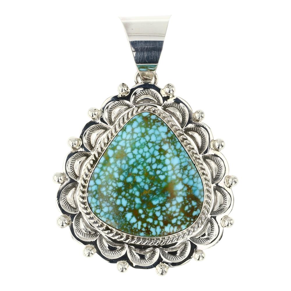 Ella Linkin Turquoise Mountain Turquoise Spiderweb Pendant (1 of 2)