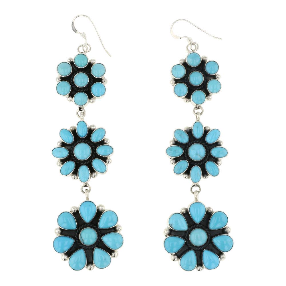 Carol Wylie Kingman Turquoise Cluster Earrings (1 of 2)