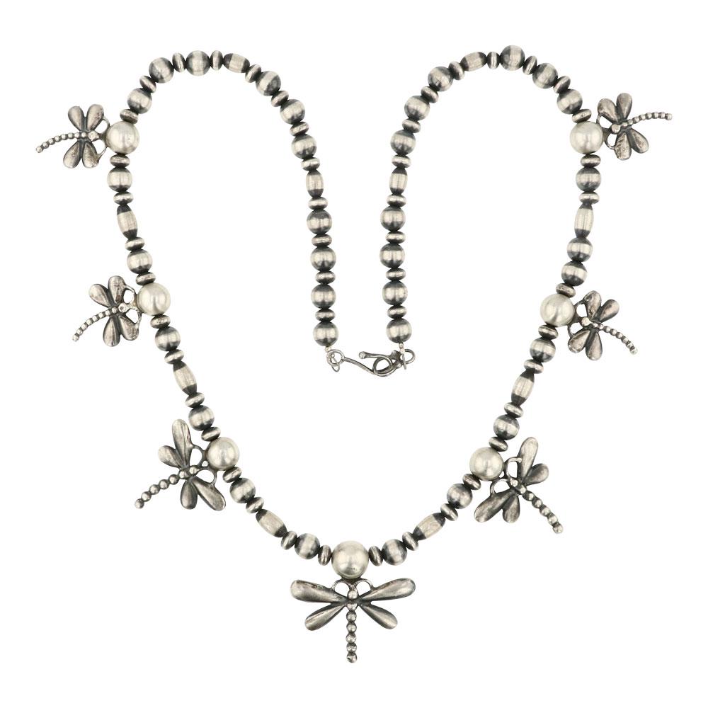 Navajo Plain Silver Dragonfly Necklace (1 of 3)
