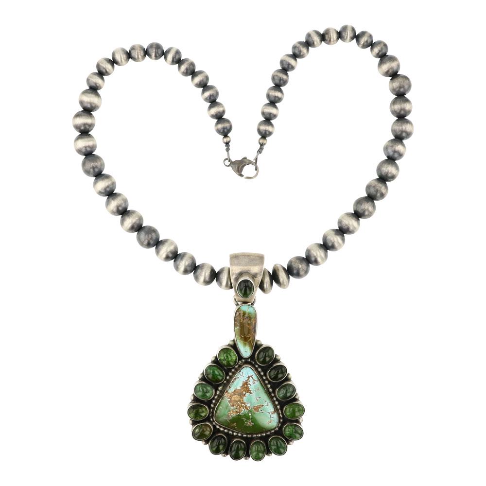Kathleen Chavez Royston Turquoise & Tourmaline Cluster necklace (1 of 3)