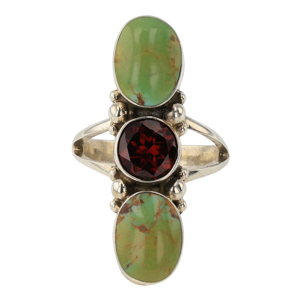 RB Menassa Turquoise & Garnet Ring (1 of 3)