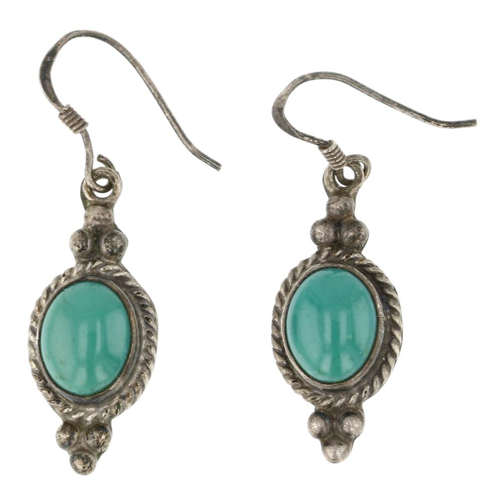 Vintage Blue Gem Turquoise Earrings (1 of 2)