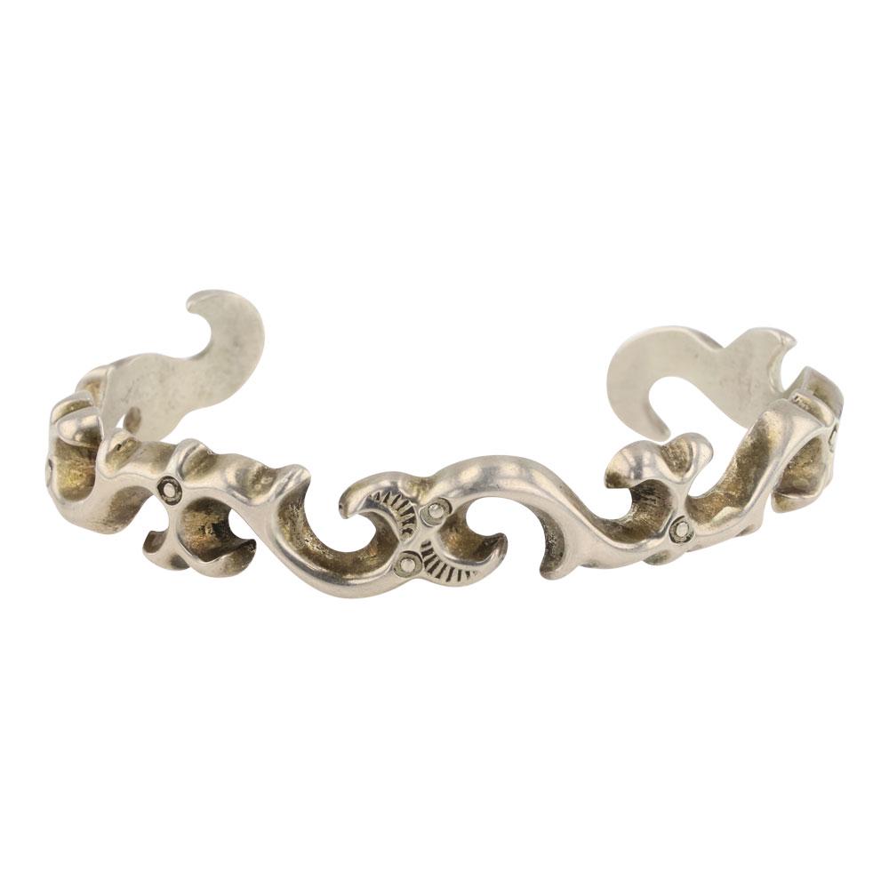 Francis L. Begay Plain Silver Sandcast Cuff Bracelet (1 of 4)