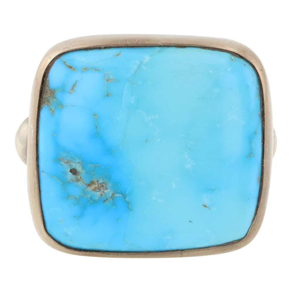 Dennis Hogan Anglo Southwest Artist Kingman Turquoise Ring (1 of 4)