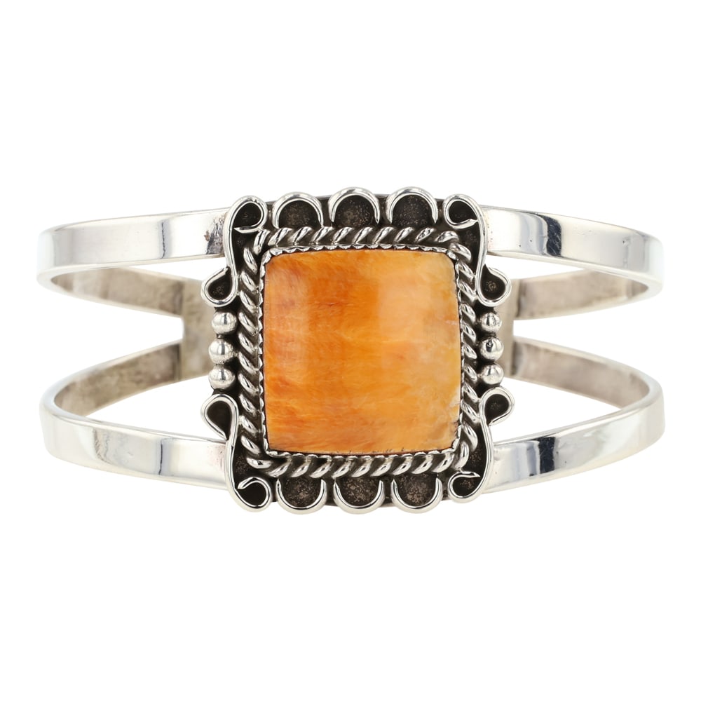 Platero Navajo Spiny Oyster Cuff Bracelet (1 of 3)