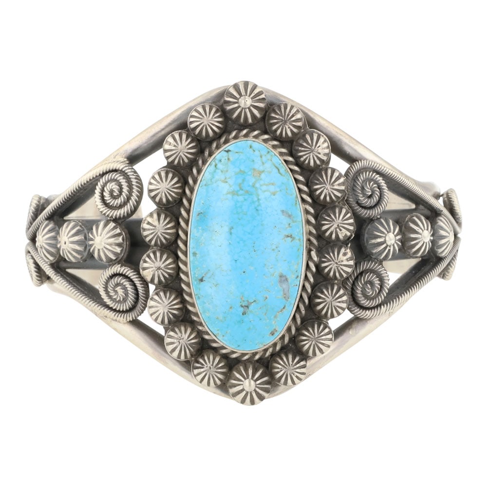 Michael Calladito Kingman Turquoise Cuff Bracelet (1 of 4)