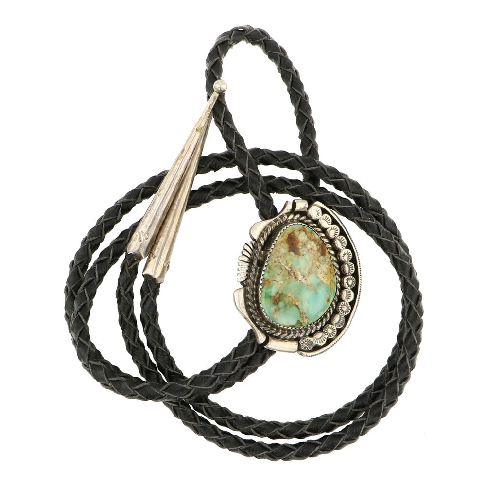 Vintage Navajo Royston Turquoise Bolo Tie (1 of 3)