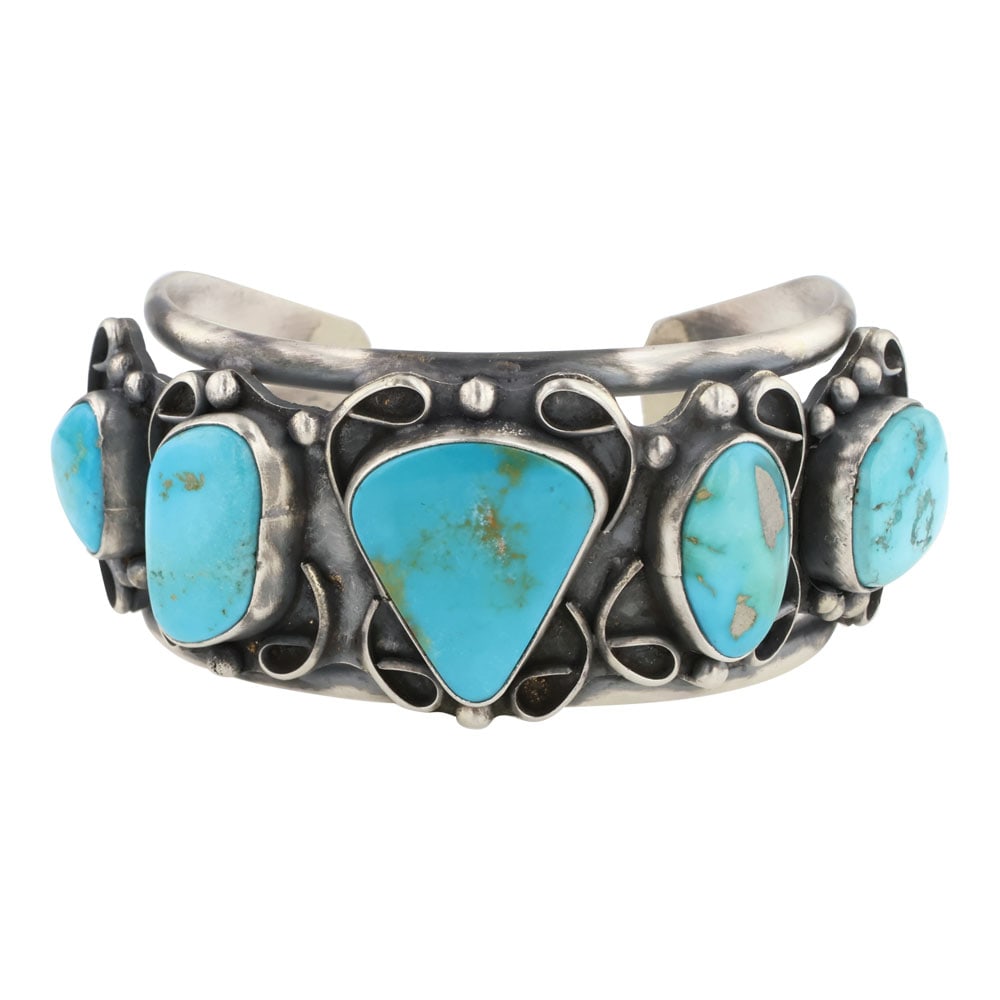 Cordell Platero Blue Ridge Turquoise Cuff Bracelet (1 of 4)