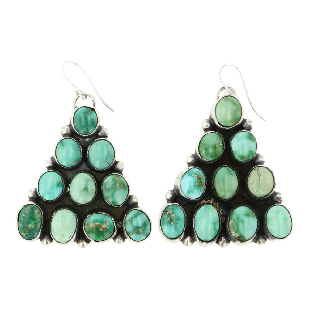 Bobby Johnson Sonoran Gold Turquoise Triangle Earrings (1 of 2)