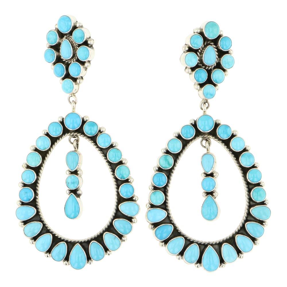 Ella Linkin Kingman Turquoise Chandelier Earrings (1 of 2)