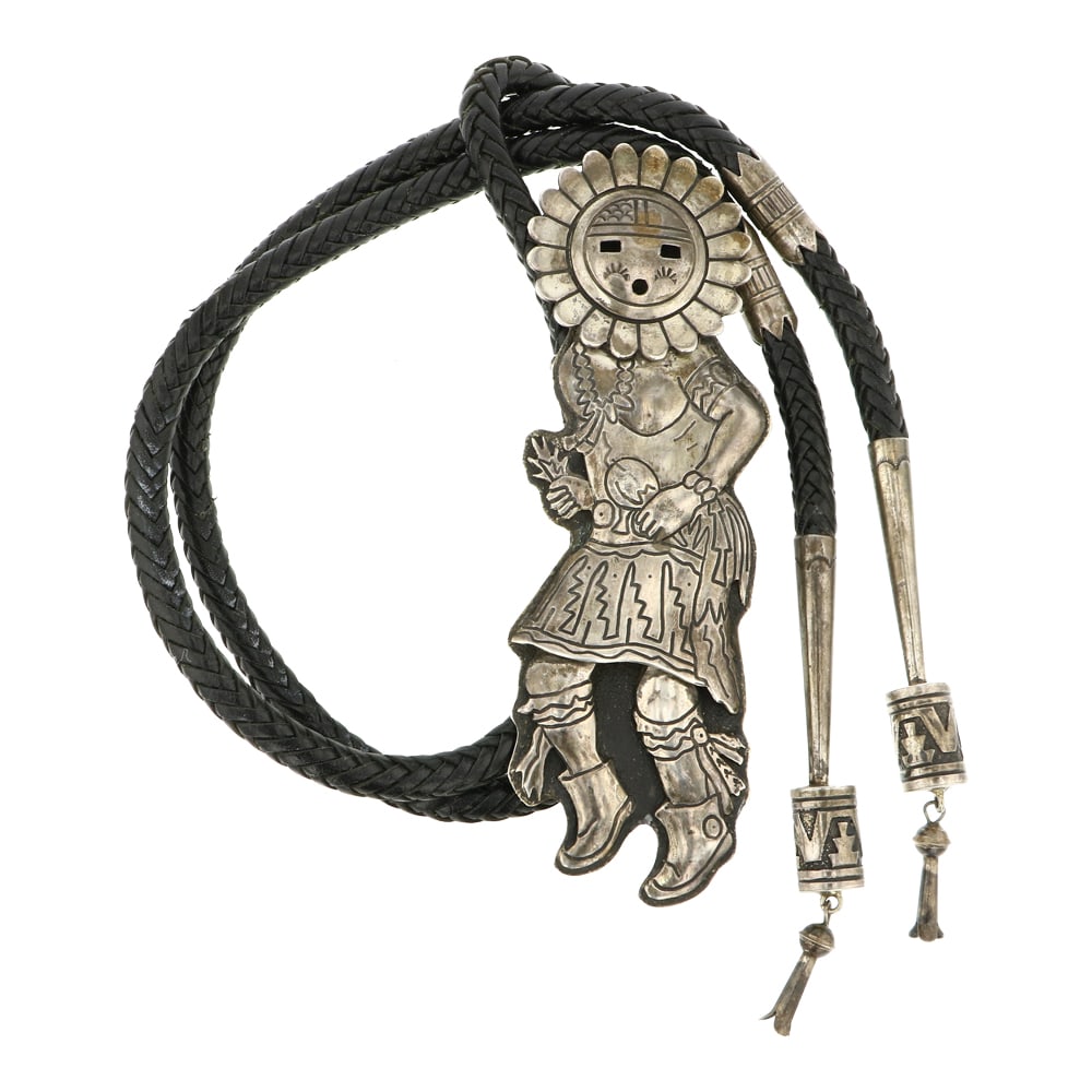 Thomas (Tommy) Singer Vintage Dancer Plain Silver Bolo Tie (1 of 3)