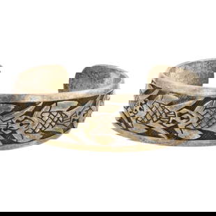 Old Pawn Hopi Plain Silver Cuff Bracelet: Sterling Silver | | Old Pawn Hopi Plain Silver Cuff Bracelet | Hopi Native American Southwest Indian Jewelry | Approximate Weight: 53 Grams | Dimensions: Bracelet: 5.5" inner, .75" gap, 6.25" total, .