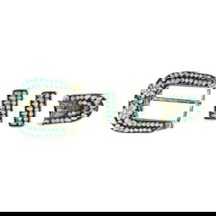 Old Pawn Zuni Sleeping Beauty Turquoise Inlay Ranger Set: Sterling Silver | Genuine Sleeping Beauty Turquoise | Old Pawn Zuni Sleeping Beauty Turquoise Inlay Ranger Set | Zuni Native American Southwest Indian Jewelry | Approximate Weight: 29 Grams | Dimensio