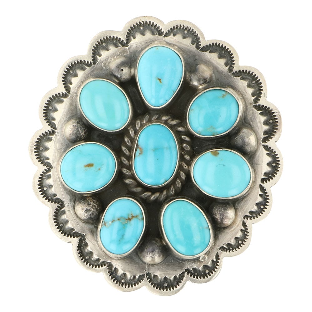 Charles Johnson Navajo Kingman Turquoise Ring (1 of 3)