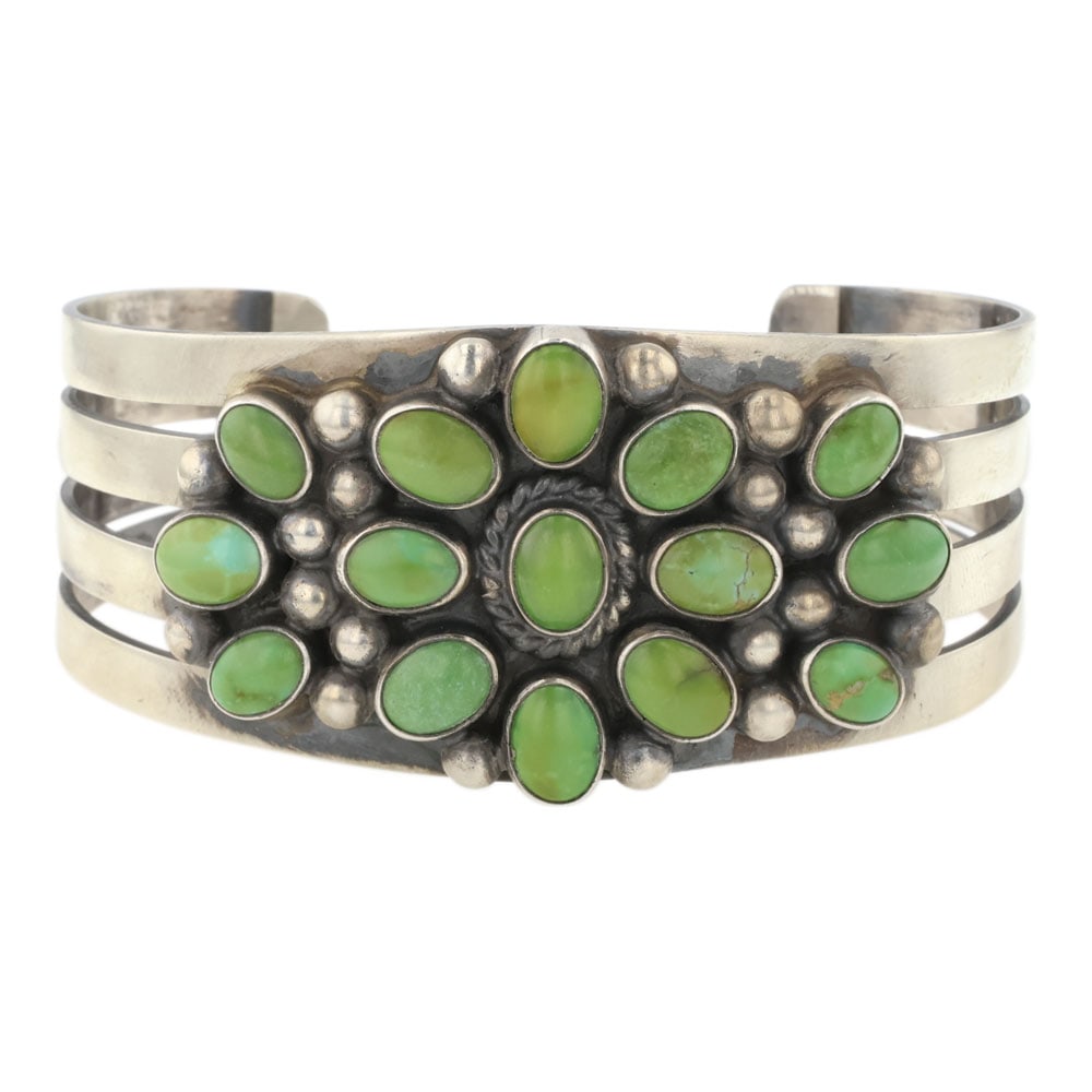 Kathleen Navajo Royston Turquoise Cluster Bracelet (1 of 3)
