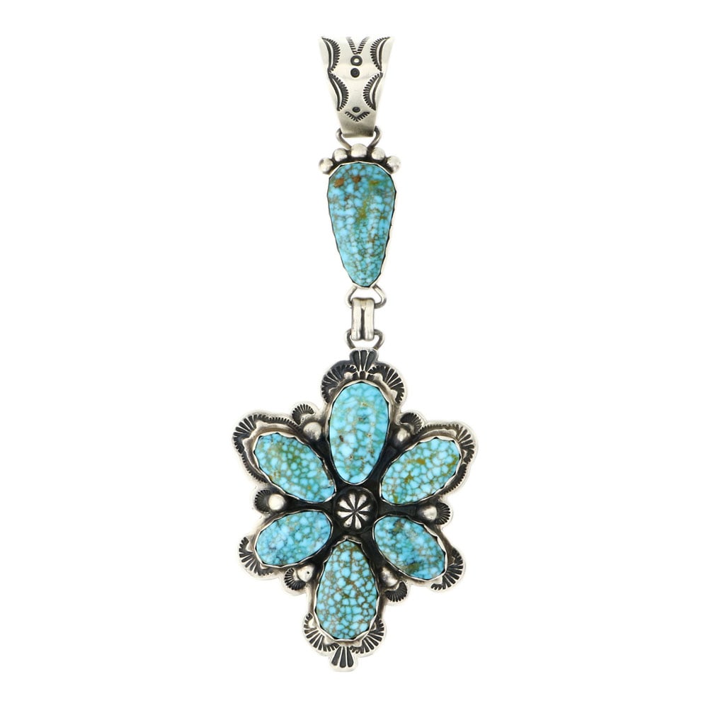 Charles Johnson Turquoise Mountain Turquoise Large Cluster Pendant (1 of 2)