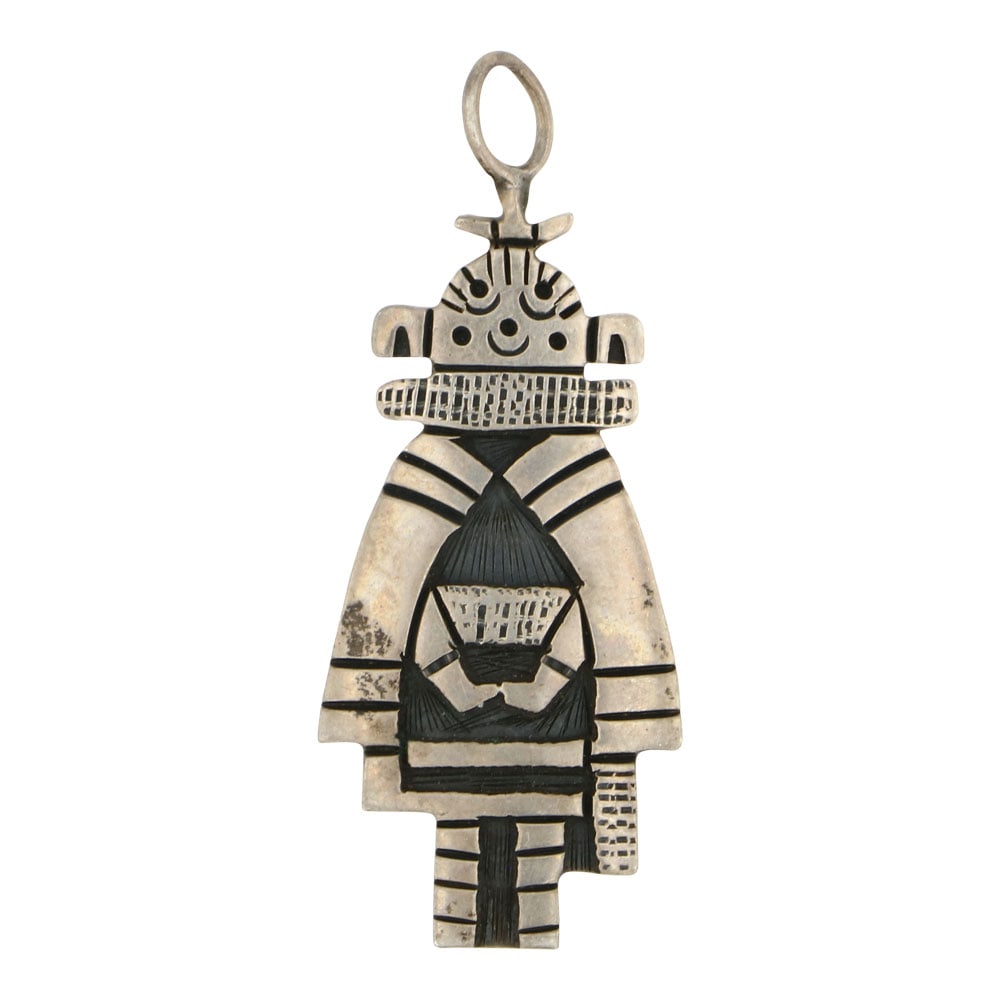 Vintage Hopi Plain Silver Pendant (1 of 2)