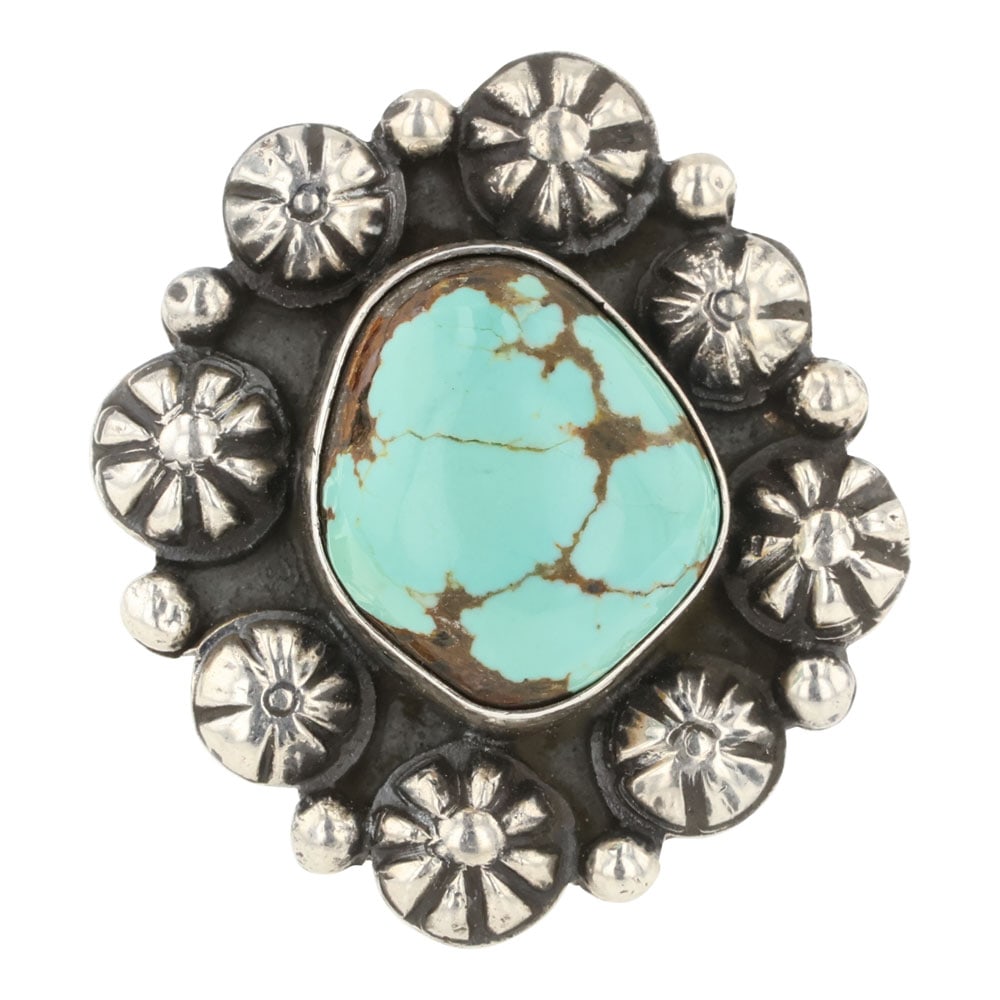 Kevin Willie Navajo Nevada Turquoise Ring (1 of 3)