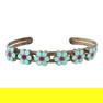 Vintage Zuni Inlay Block Flower Bracelet