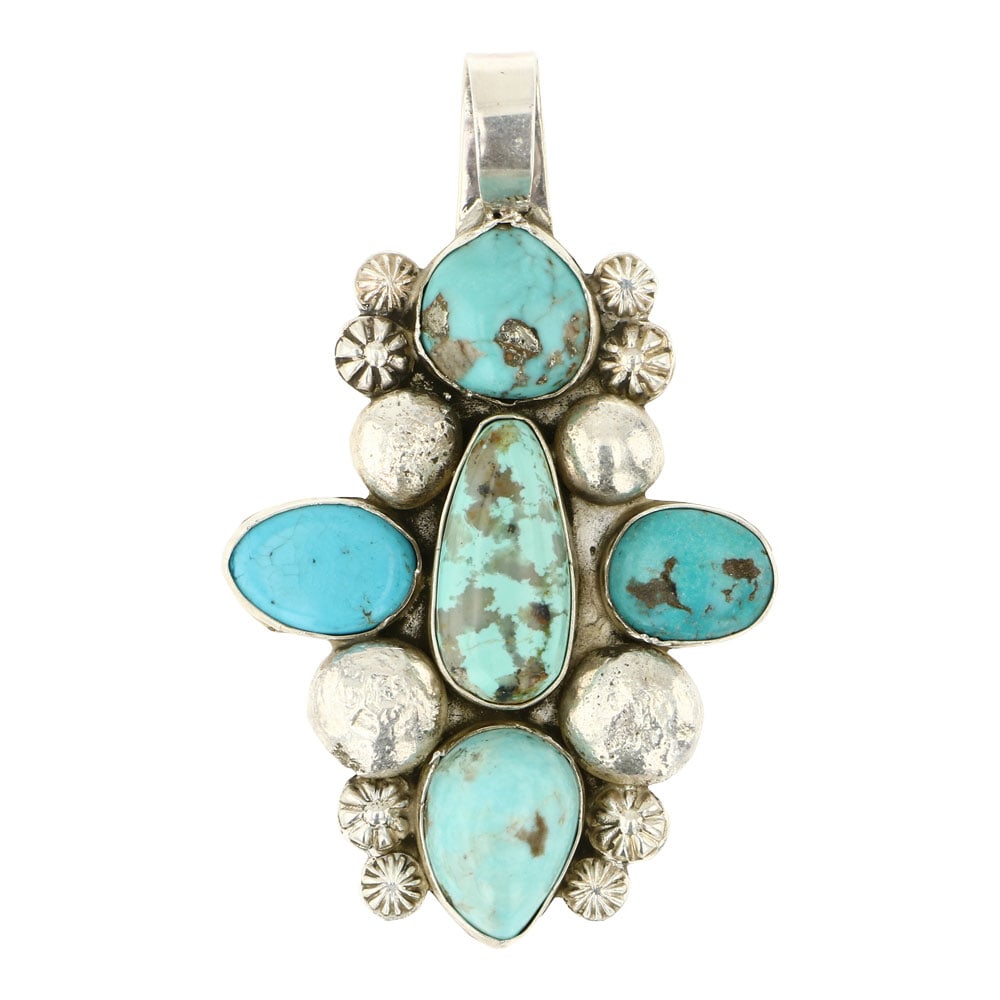 Damian Cotton Compitos Turquoise Pendant (1 of 2)