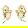 14K Gold Opal and Diamond earrings