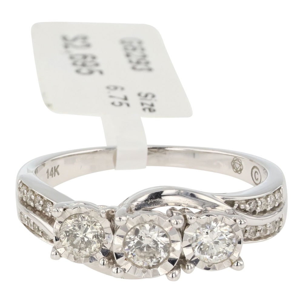 14K White Gold and Diamond ring (1 of 5)