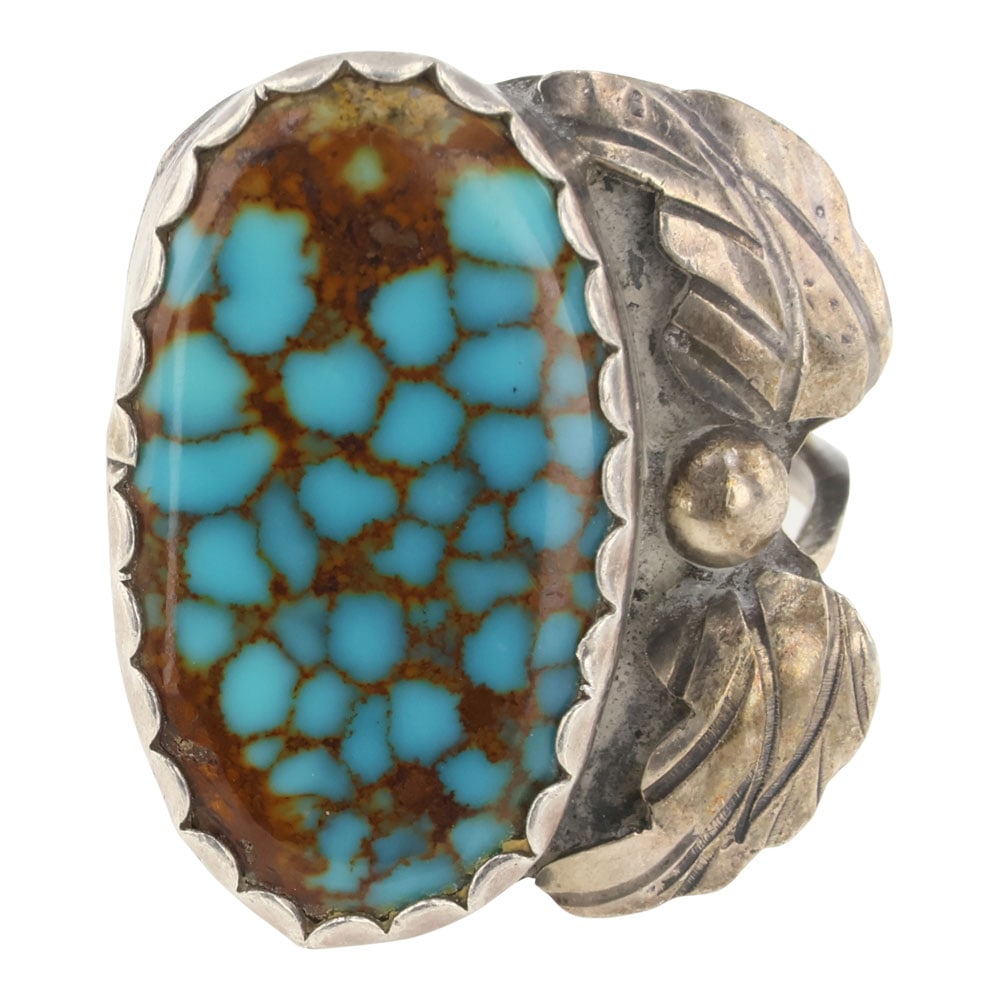 Vintage Navajo Pilot Mountain Turquoise Ring (1 of 3)