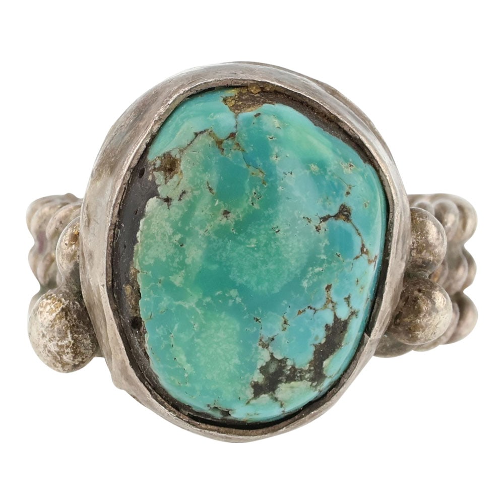 Vintage Navajo Turquoise Twist Wire Ring (1 of 3)