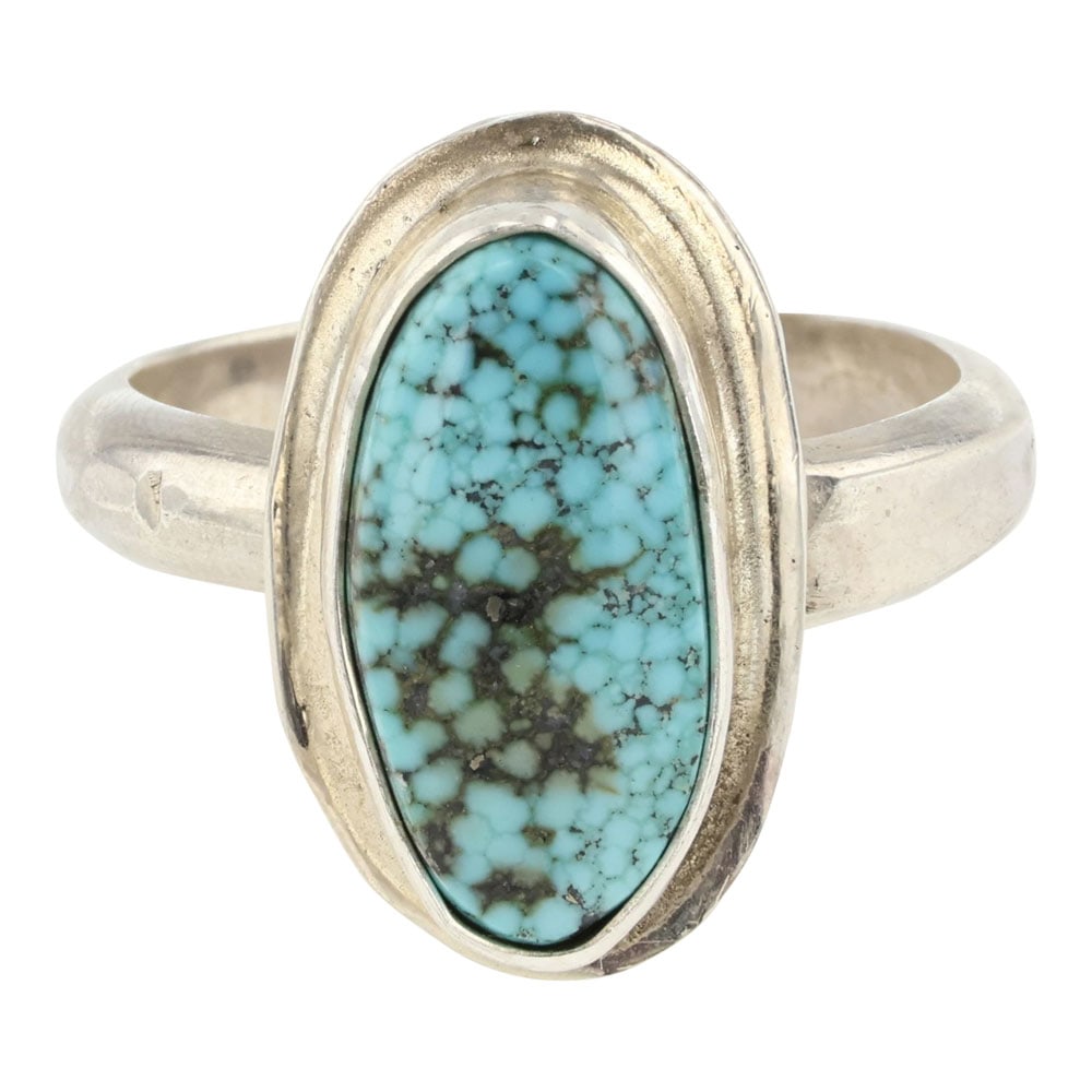 Damian Cotton Navajo Spiderweb Turquoise Ring (1 of 3)