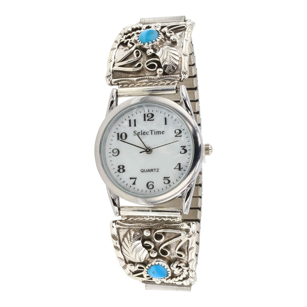 Navajo Kingman Turquoise Watch Bracelet (1 of 3)