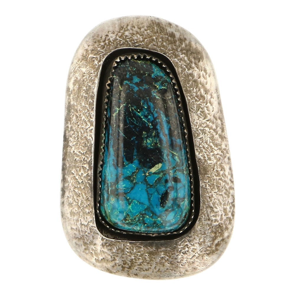Vintage Navajo Chrysocolla Shadowbox Pendant (1 of 2)