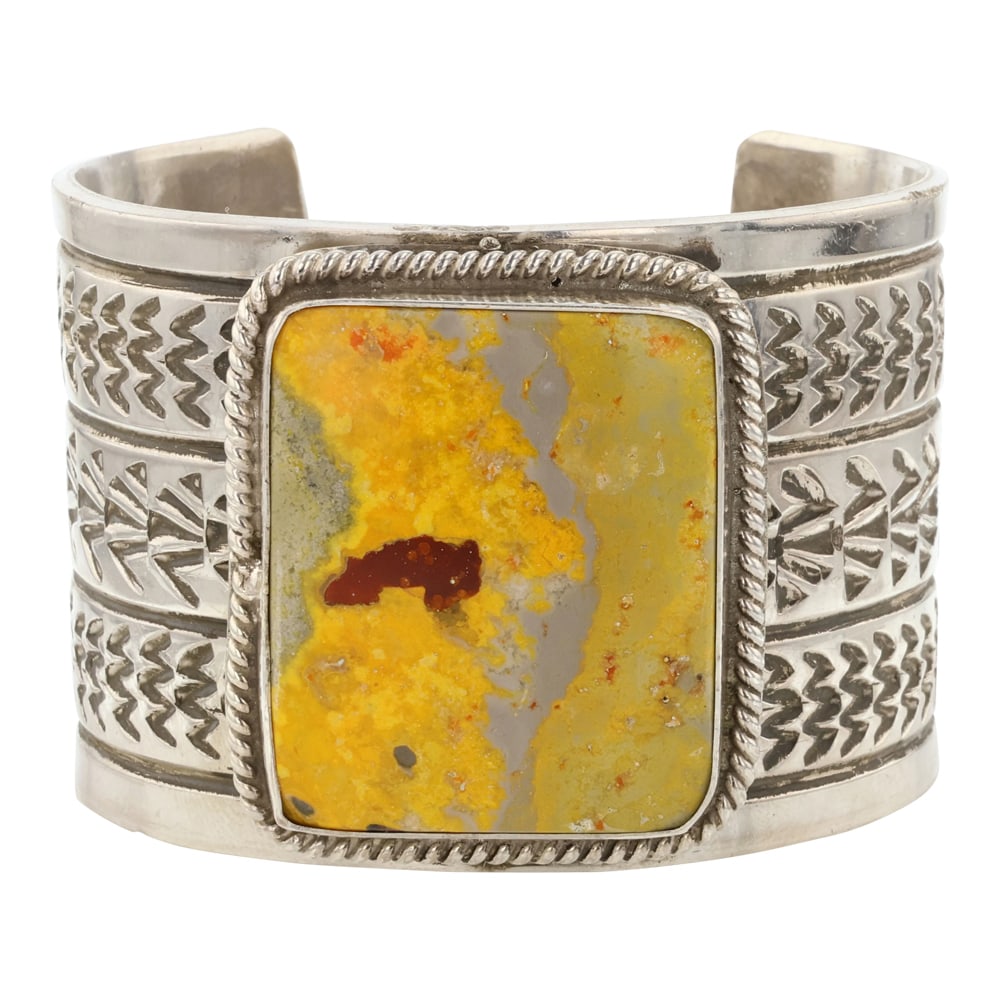 Damian Cotton Bumble Bee Jasper Cuff Bracelet (1 of 3)