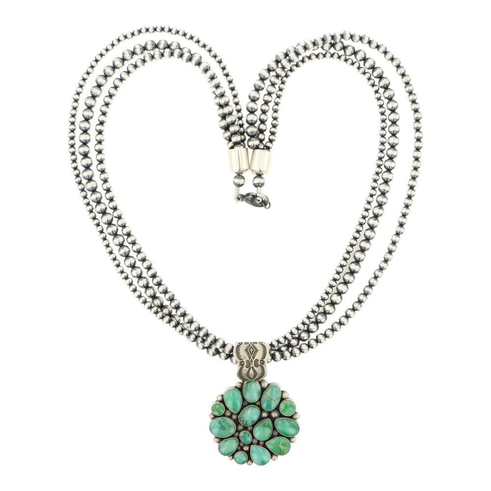 Elgin Tom Navajo Emerald Valley Turquoise Necklace (1 of 3)