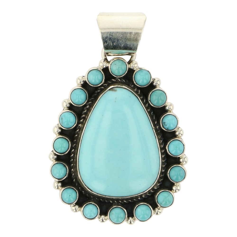 Albert Dawes Compitos Turquoise Cluster Pendant (1 of 2)