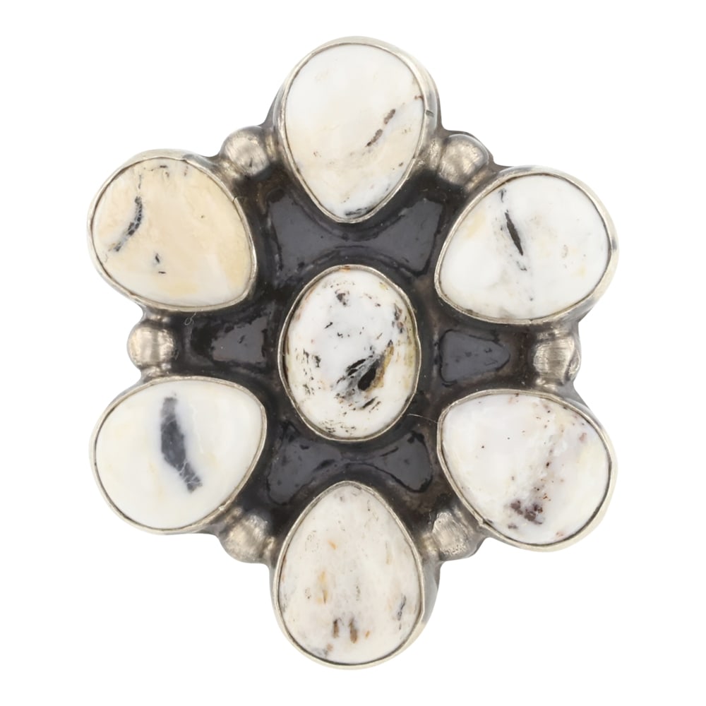 Joe Tso White Buffalo Cluster Ring (1 of 4)
