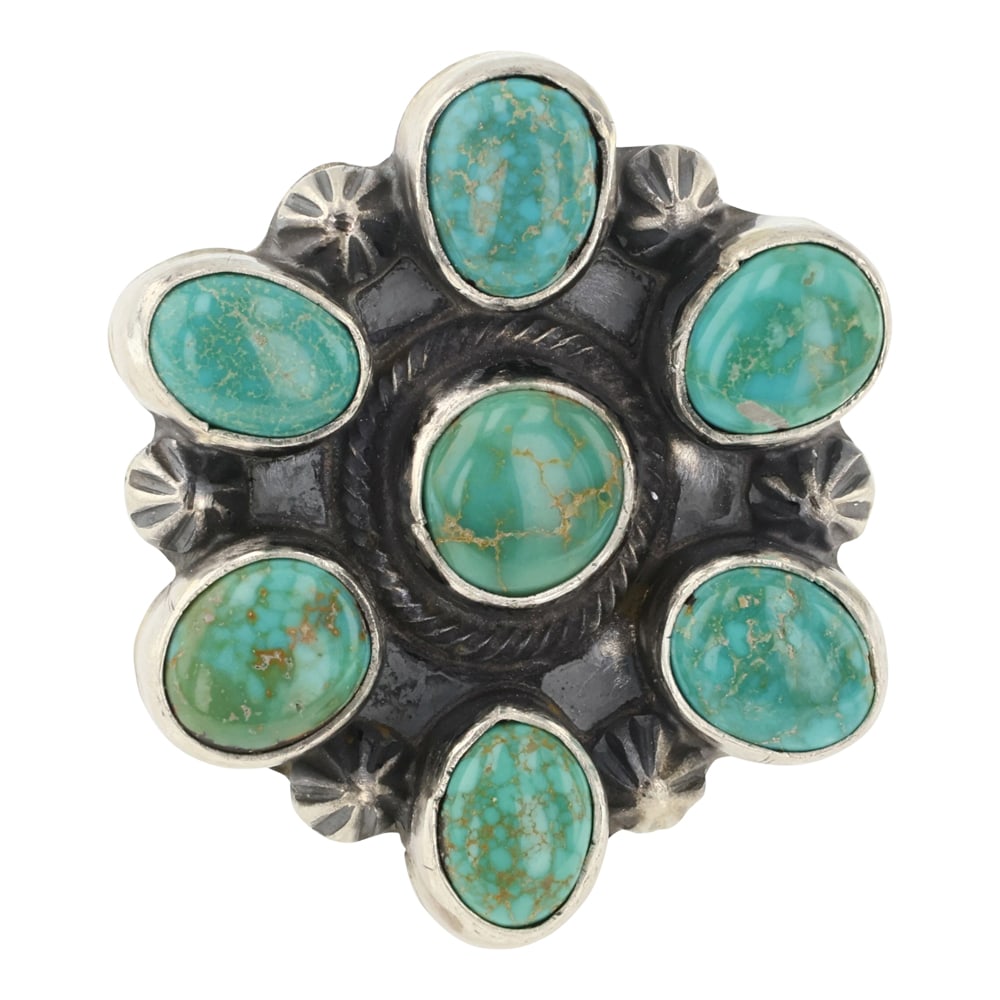 Kathleen Chavez Nevada Turquoise Cluster Ring (1 of 3)