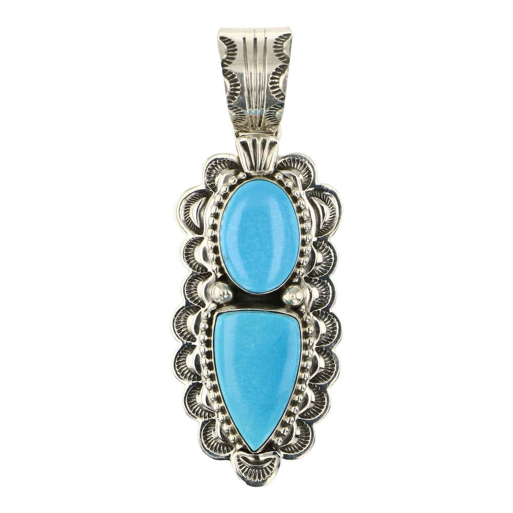 Ella Linkin Kingman Turquoise Pendant (1 of 2)