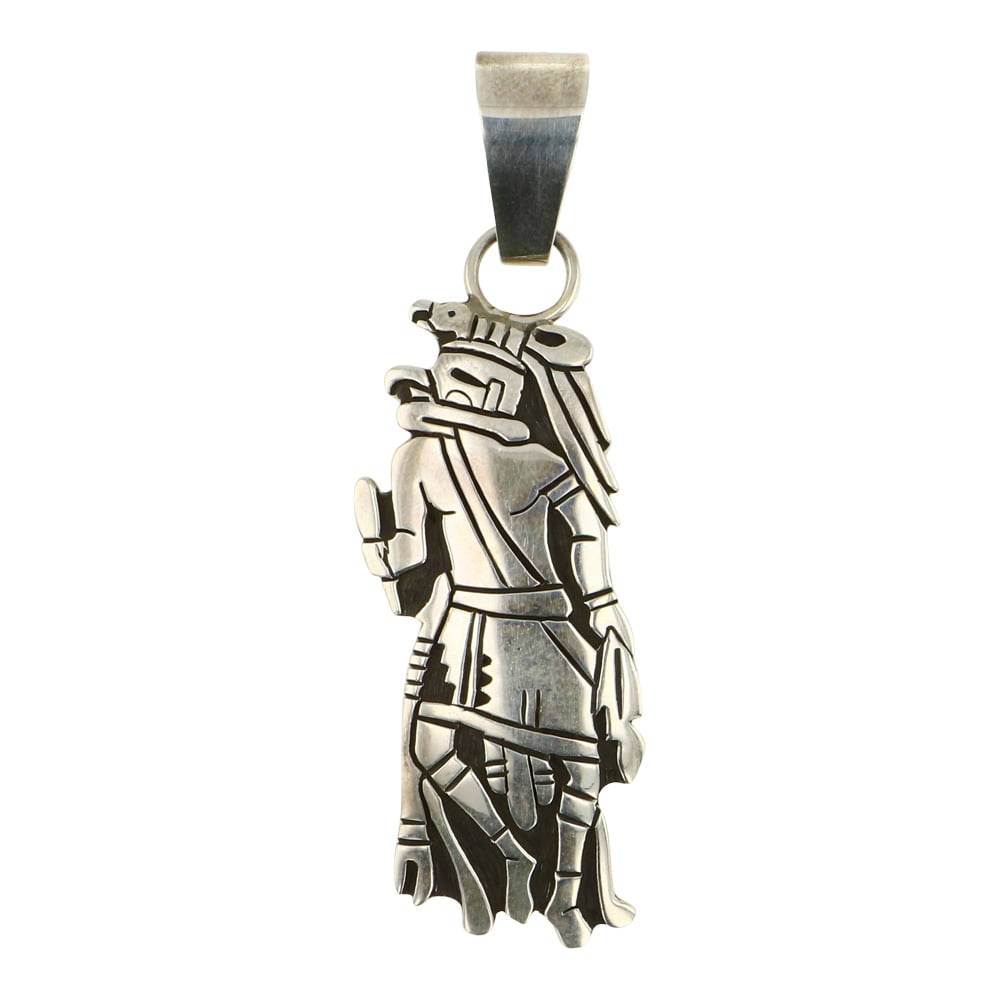 Hopi Plain Silver Dancer Pendant (1 of 2)