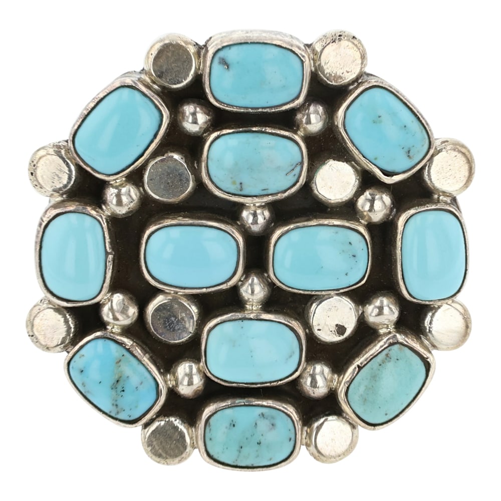 Paul Livingston Navajo Compitos Turquoise Ring (1 of 3)