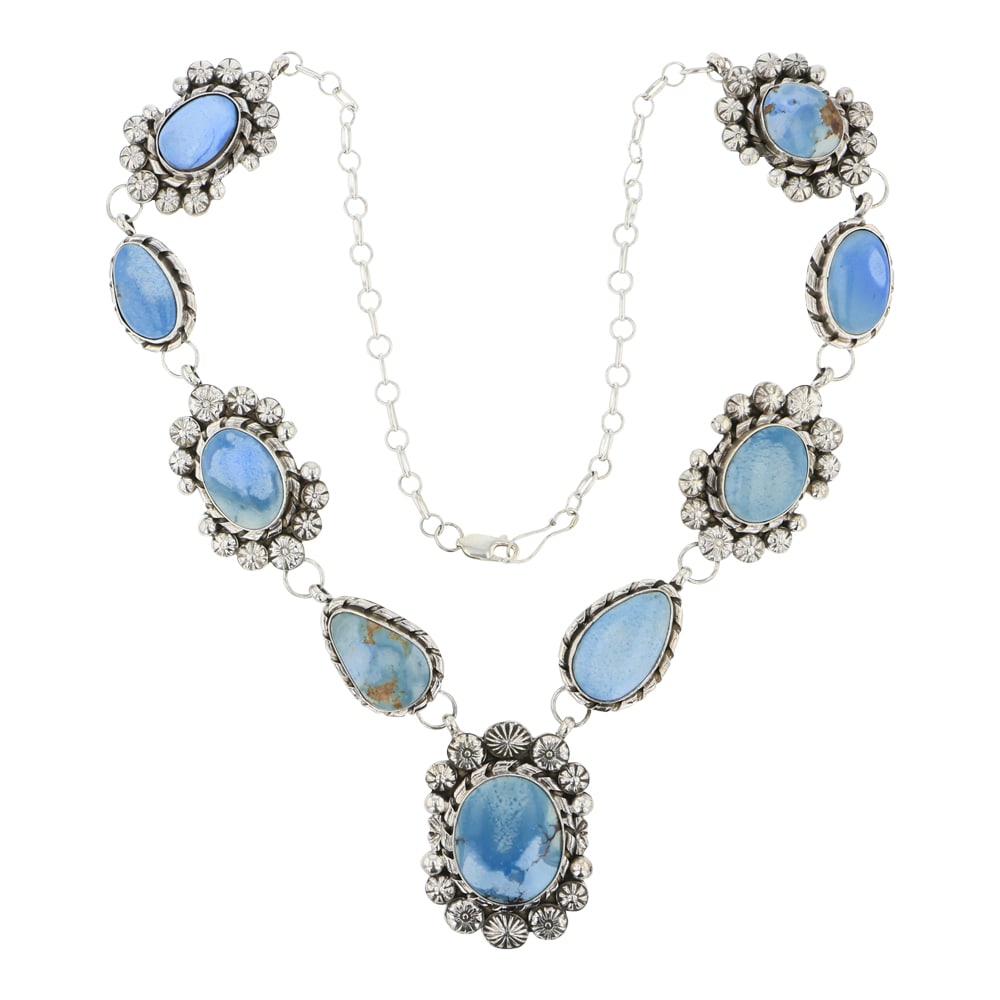 Damian Cotton Navajo Golden Hill Turquoise Necklace (1 of 3)