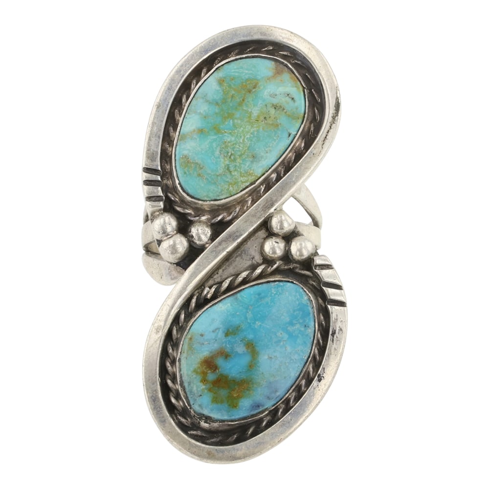 Vintage Navajo Nevada Turquoise Ring (1 of 3)
