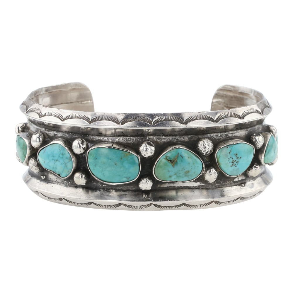 Navajo Nevada Turquoise Cuff Bracelet (1 of 4)