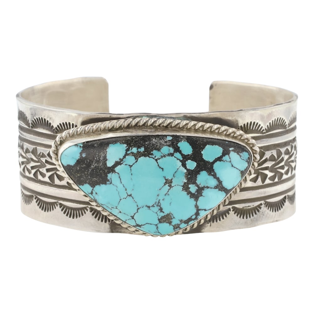 Navajo Damian Cotton Turquoise Cuff Bracelet (1 of 3)