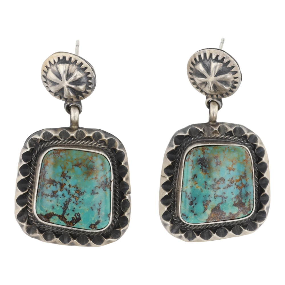 Navajo Nevada Turquoise Earrings (1 of 2)