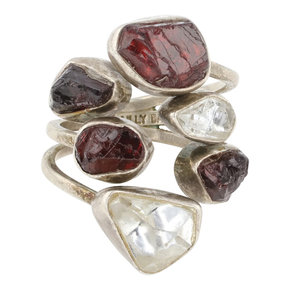 Lilly Barrack Southwest Shop Garnet & Quartz Ring (1 of 4)